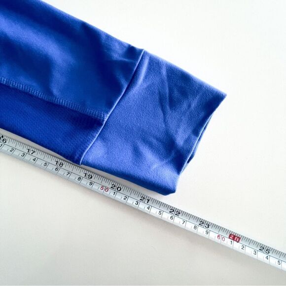 Adidas 1/2 Zip Climalite Blue Activewear Top Long Sleeved Thumb Holes Women's M - Picture 8 of 10